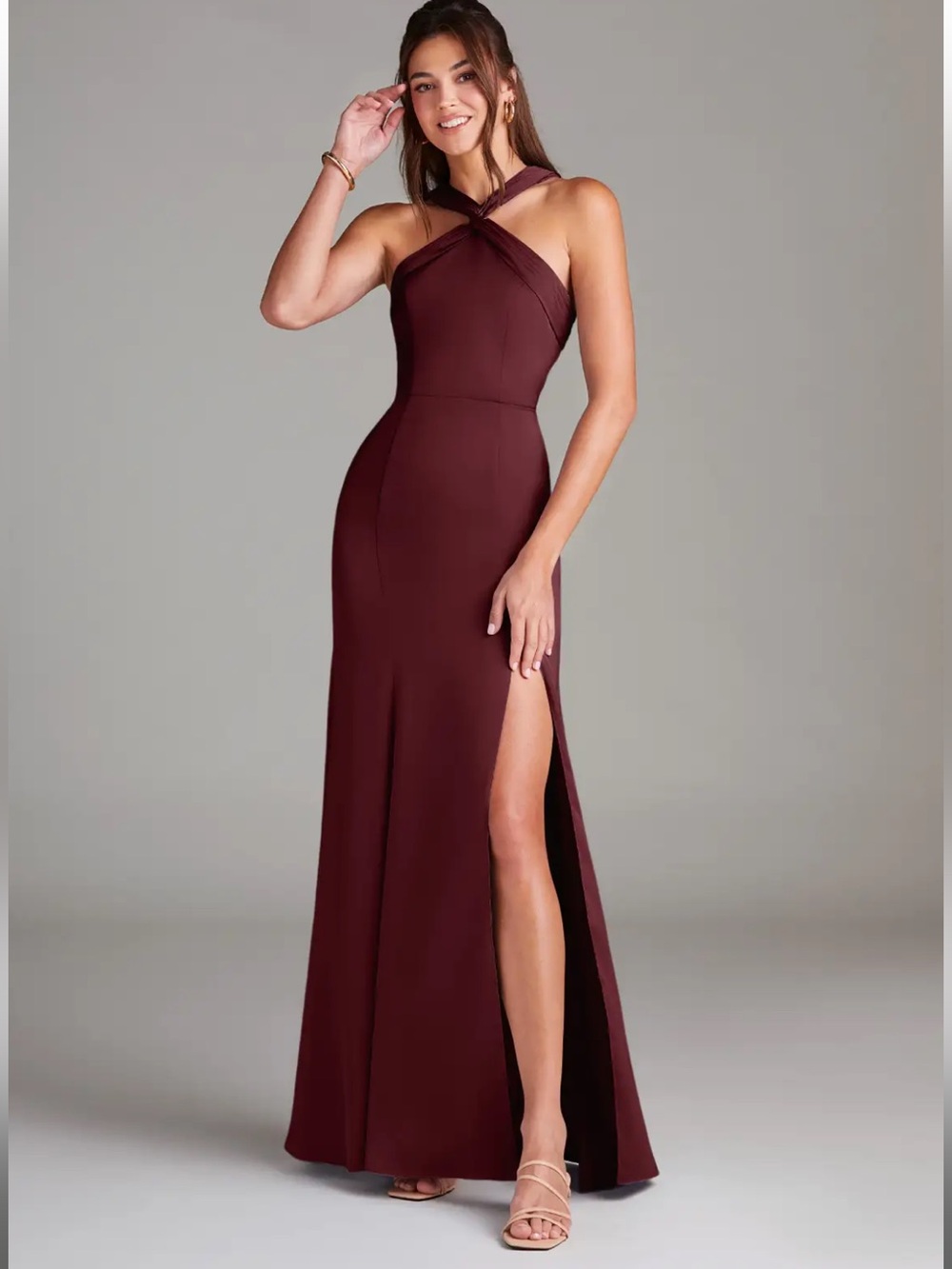 Azazie Rue Dress in Cabernet